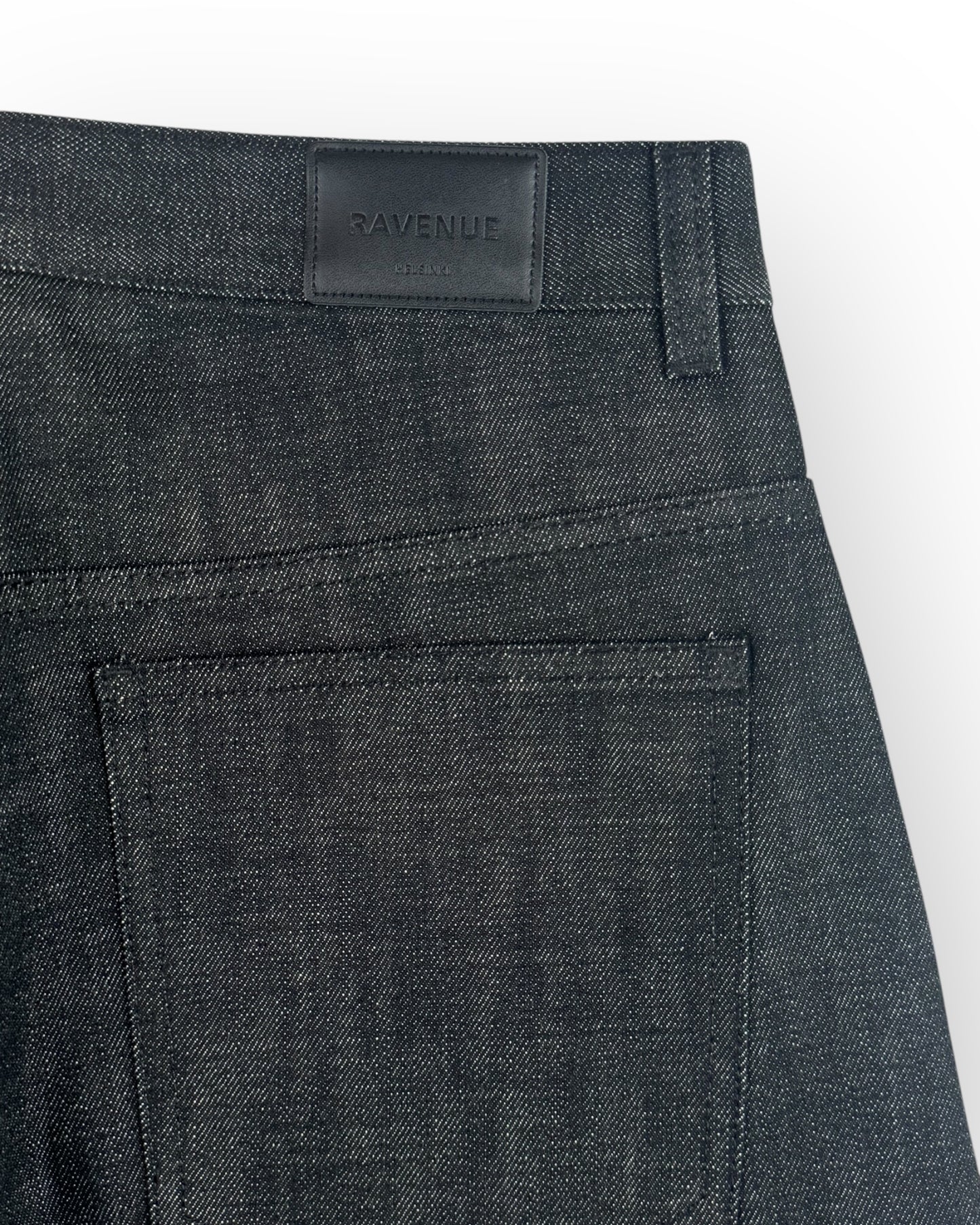 BLACK RAW HEAVYWEIGHT SELVEDGE DENIM JEANS
