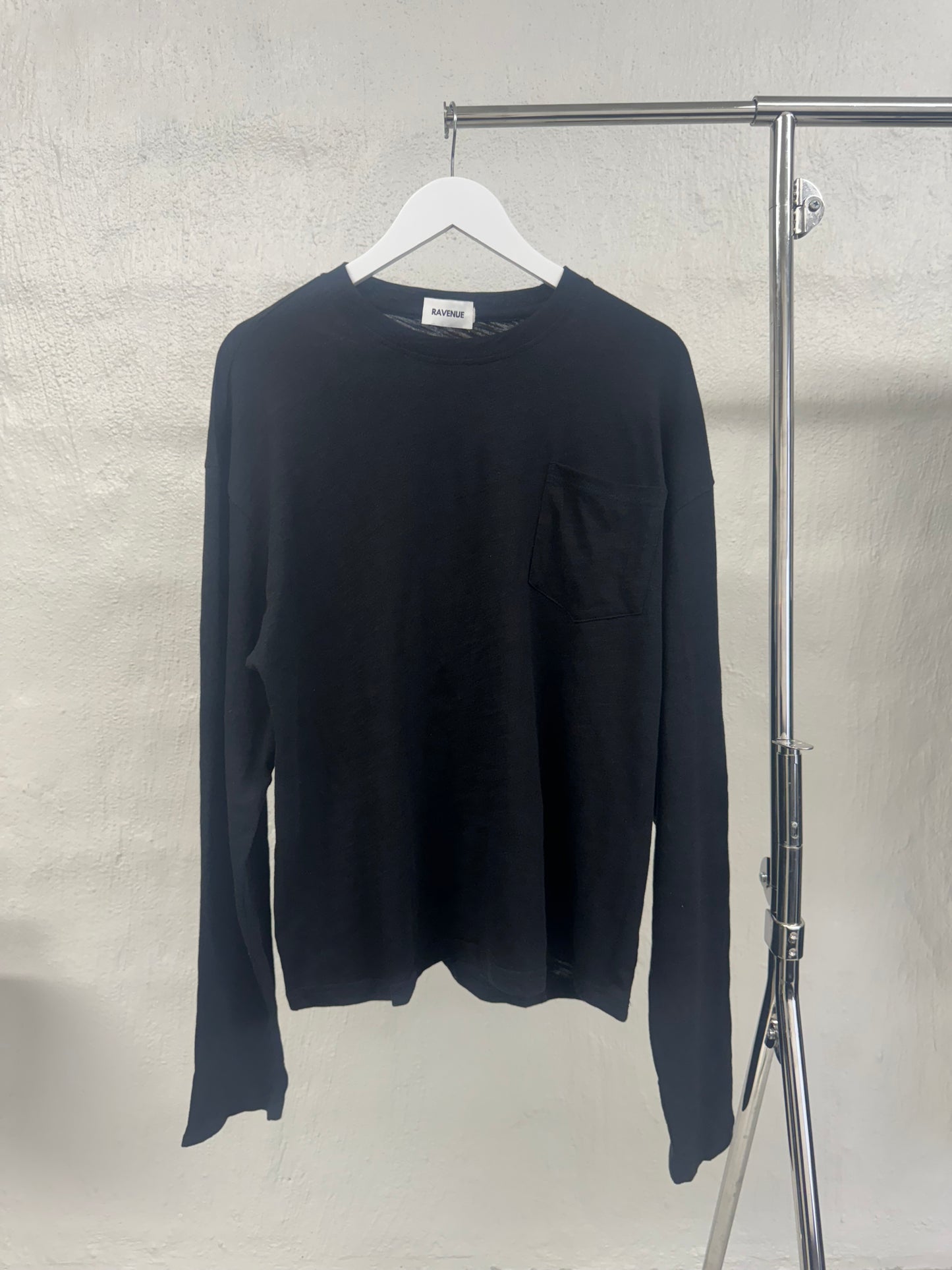 SLUB COTTON LONGSLEEVE BLACK