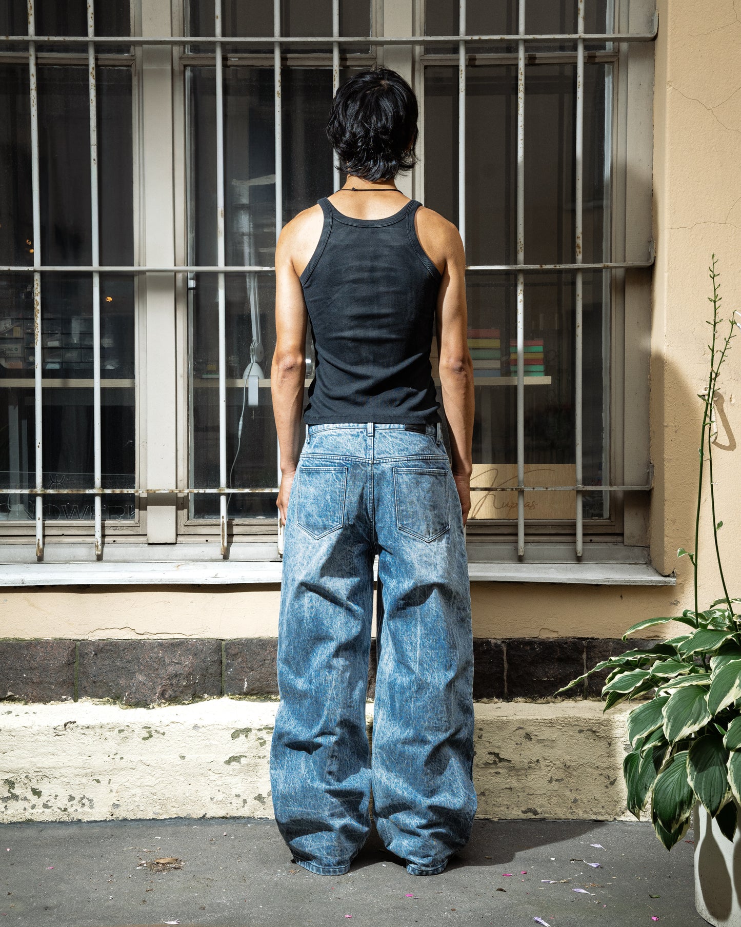 BLUE WASHED SELVEDGE DENIM JEANS