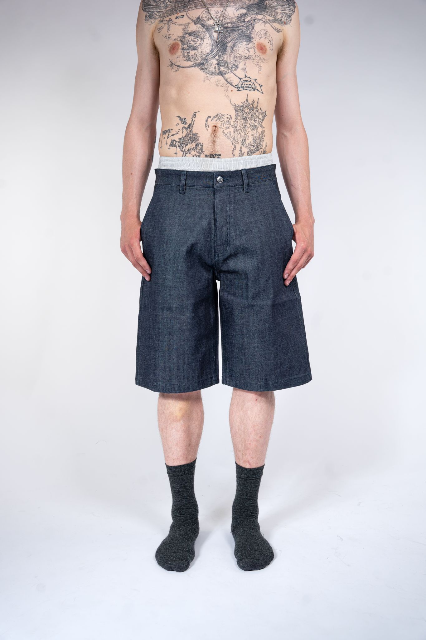 INDIGO RAW HEAVYWEIGHT SELVEDGE DENIM SHORTS