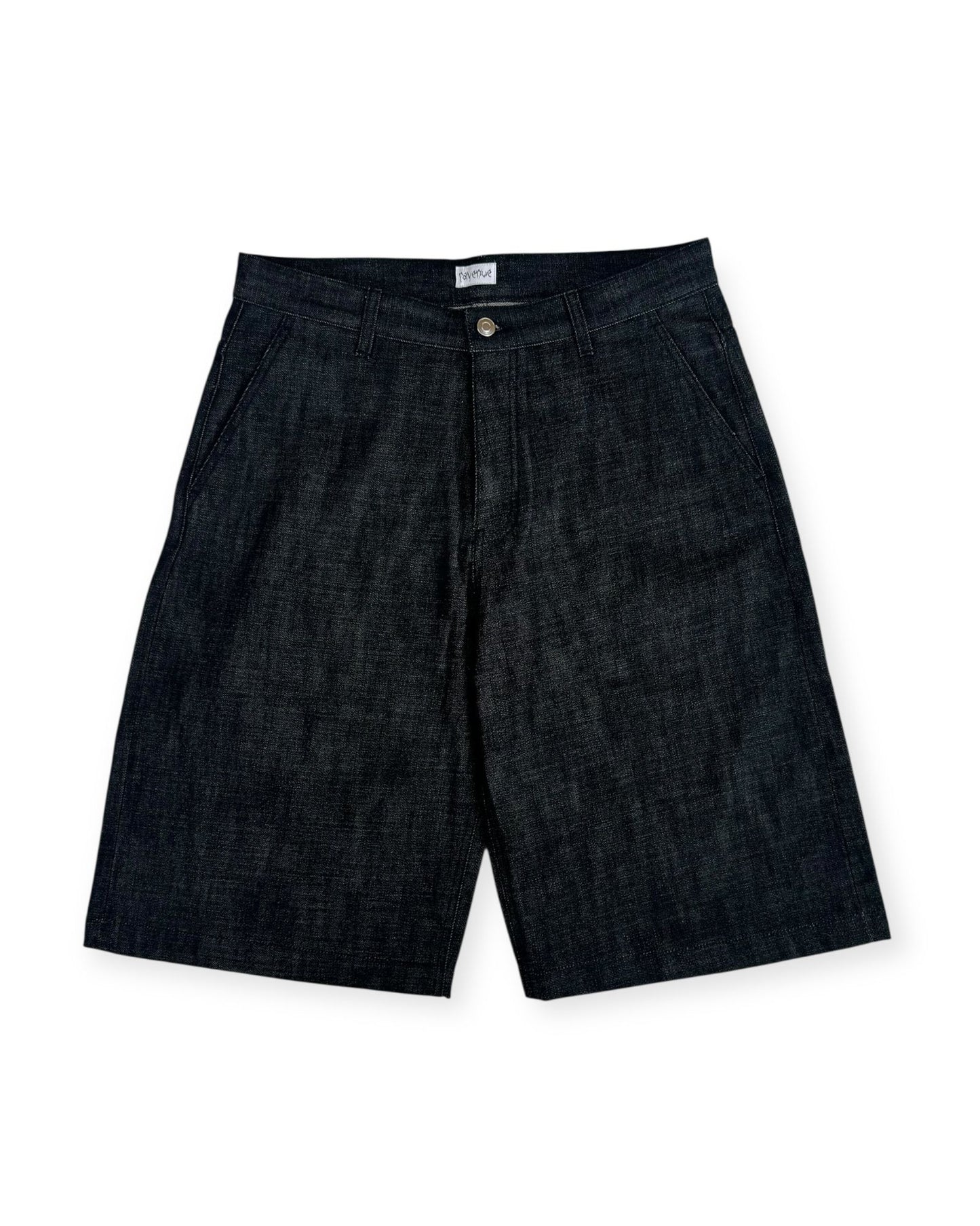 BLACK RAW HEAVYWEIGHT SELVEDGE DENIM SHORTS