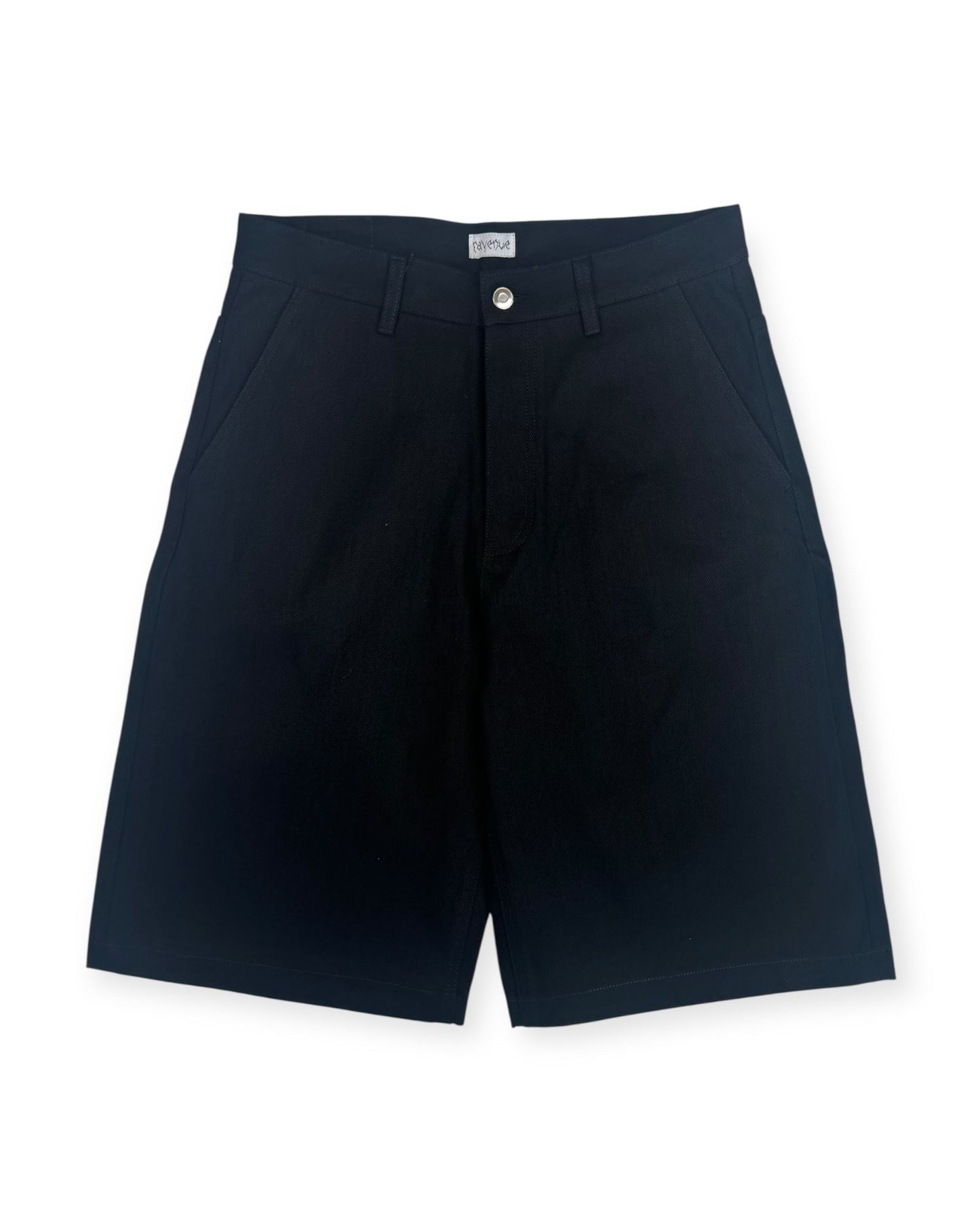 JET BLACK RAW HEAVYWEIGHT SELVEDGE DENIM SHORTS