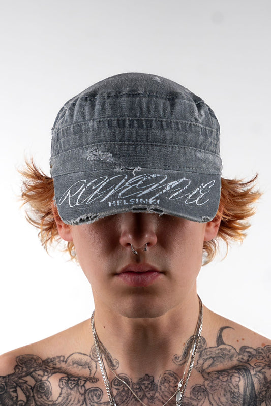 RAVENUE LOGO CADET CAP LIGHT GRAY
