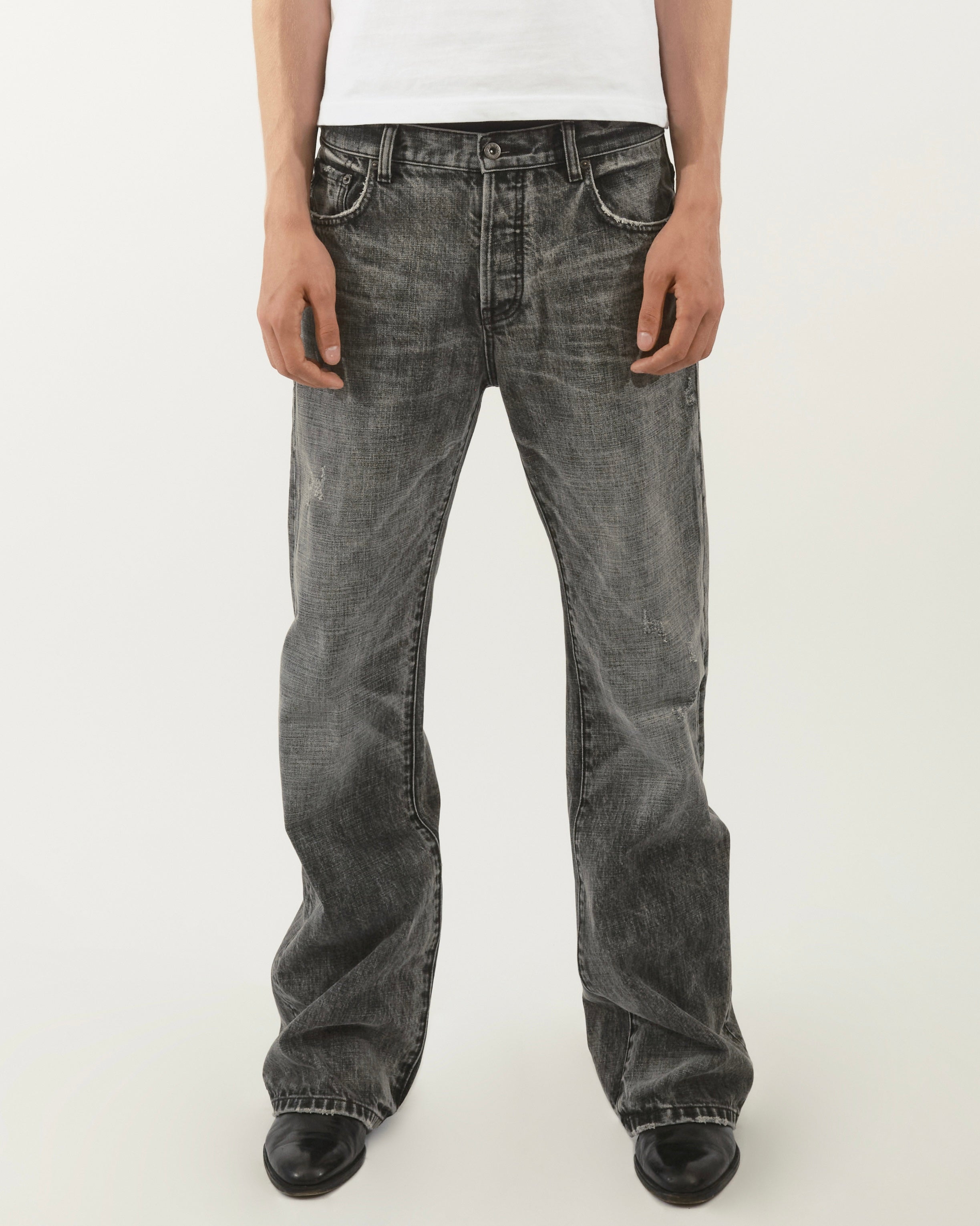 GREY WASHED BOOTCUT DENIM PREORDER – Ravenue