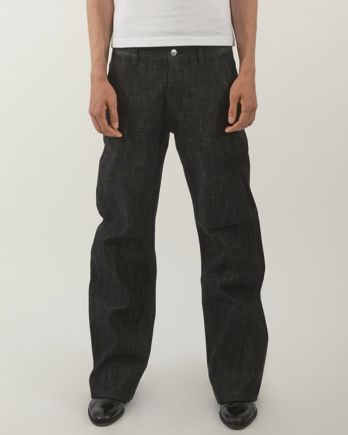 BLACK BOOTCUT RAW SELVEDGE DENIM