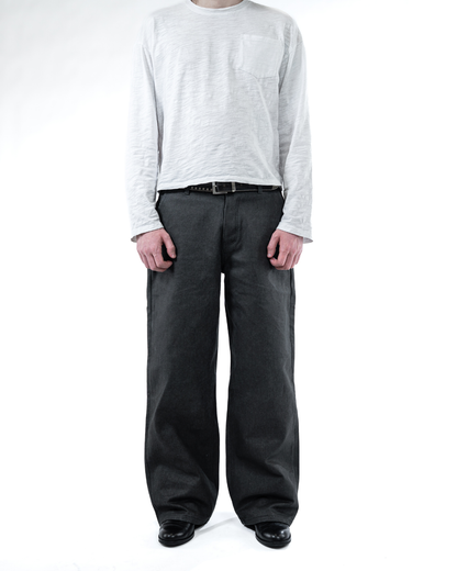 CHARCOAL RUGGED CANVAS PANTS