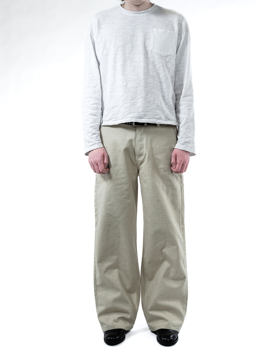 CREAM RUGGED CANVAS PANTS