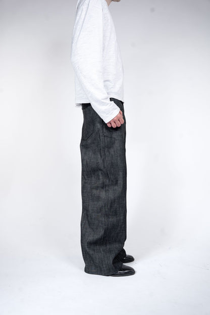 BLACK RAW HEAVYWEIGHT SELVEDGE DENIM JEANS