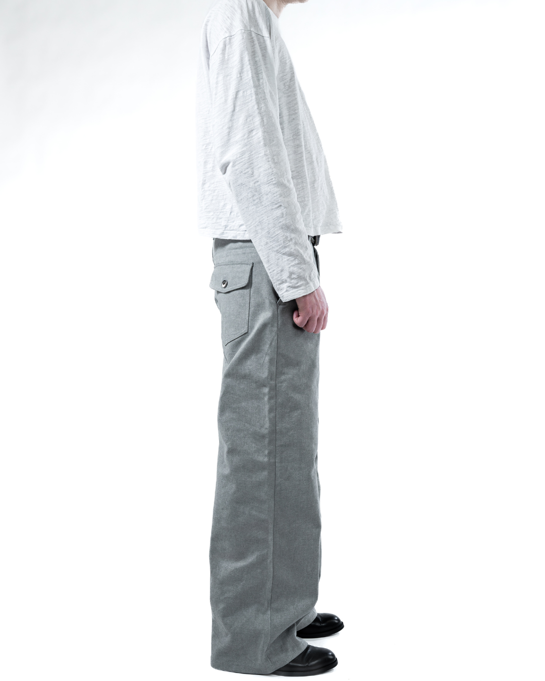 LIGHT GREY RUGGED CANVAS PANTS