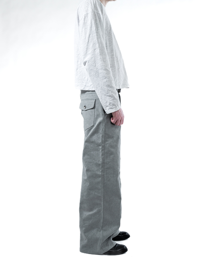 LIGHT GREY RUGGED CANVAS PANTS