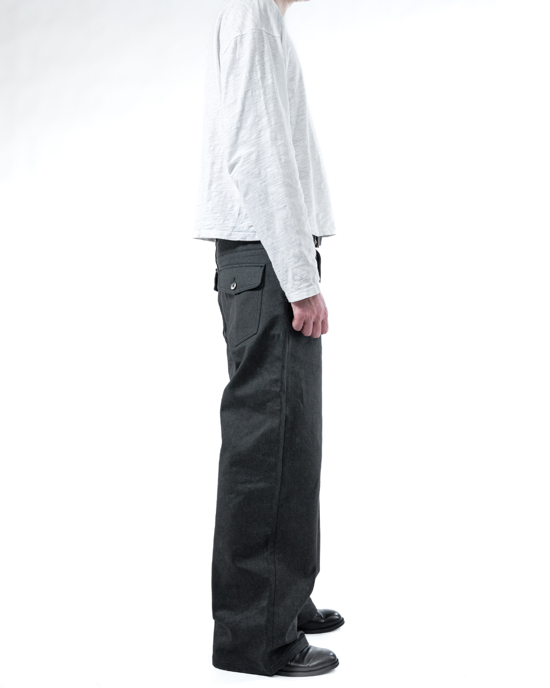 CHARCOAL RUGGED CANVAS PANTS