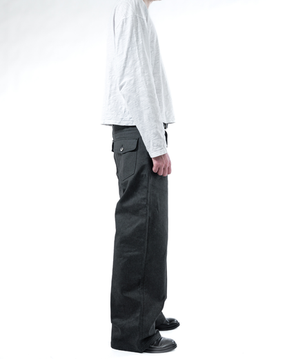 CHARCOAL RUGGED CANVAS PANTS