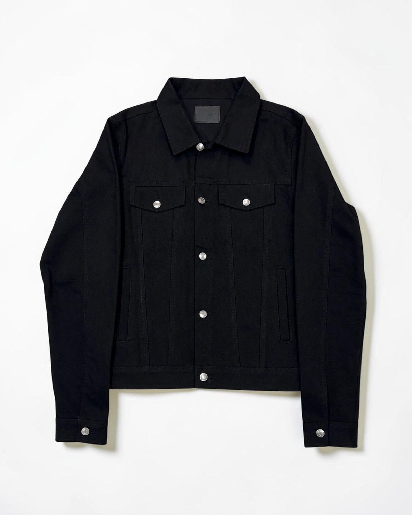 JET BLACK RAW SELVEDGE DENIM JACKET