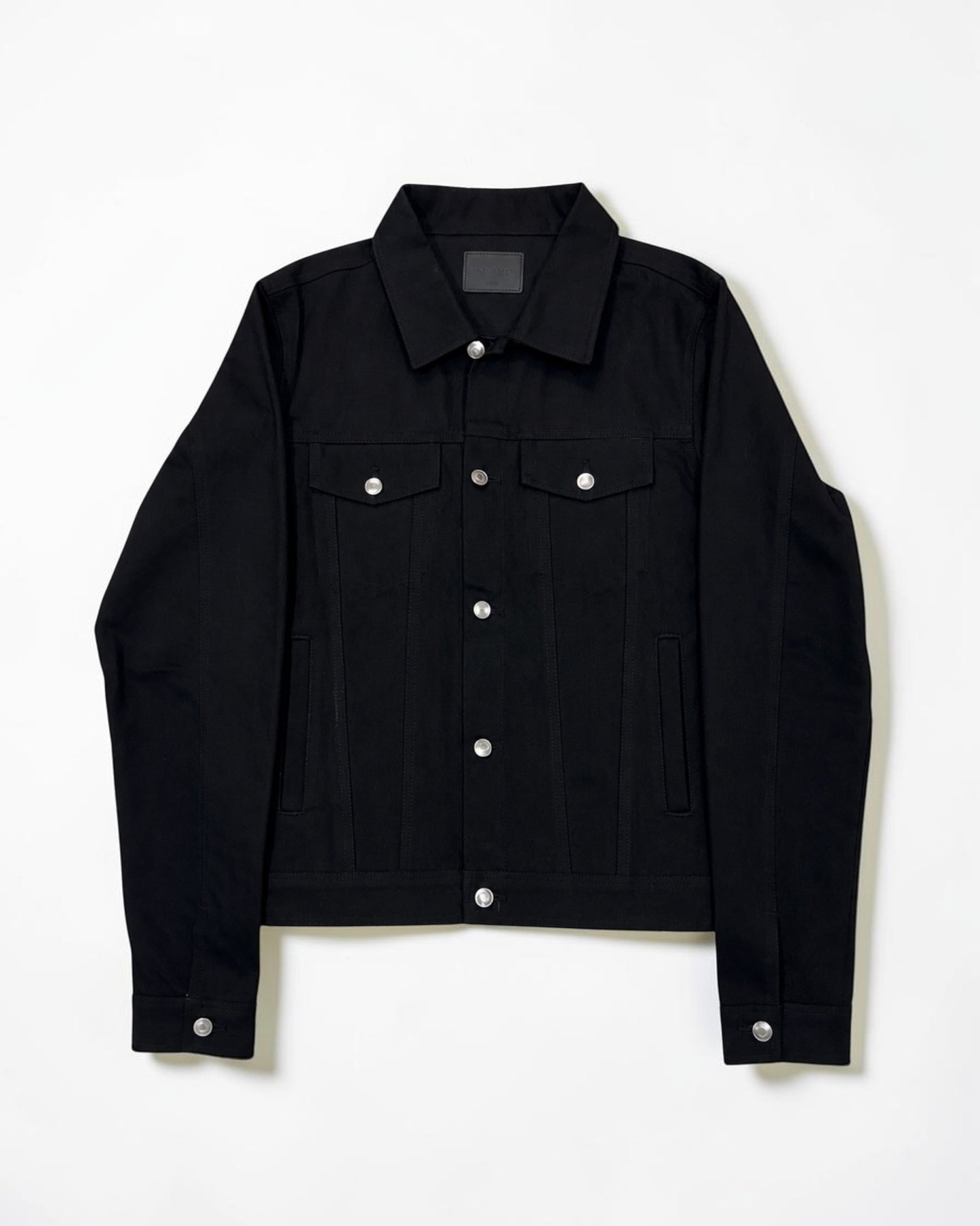 JET BLACK RAW SELVEDGE DENIM JACKET