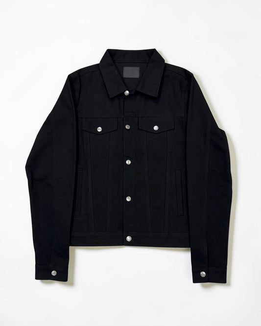 JET BLACK RAW SELVEDGE DENIM JACKET