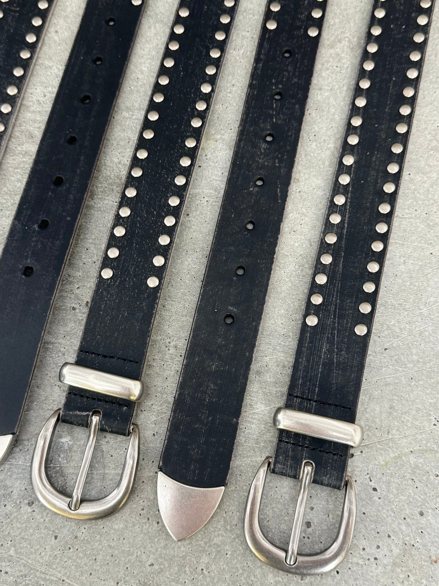 WORN STUDDED LEATHER BELT