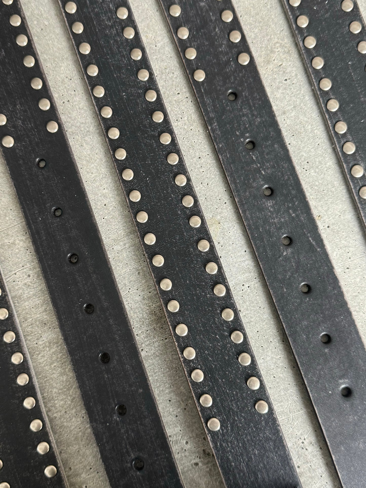 WORN STUDDED LEATHER BELT