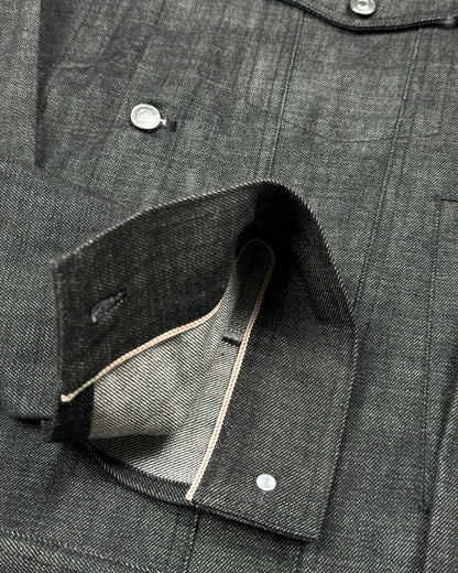 BLACK RAW SELVEDGE DENIM JACKET