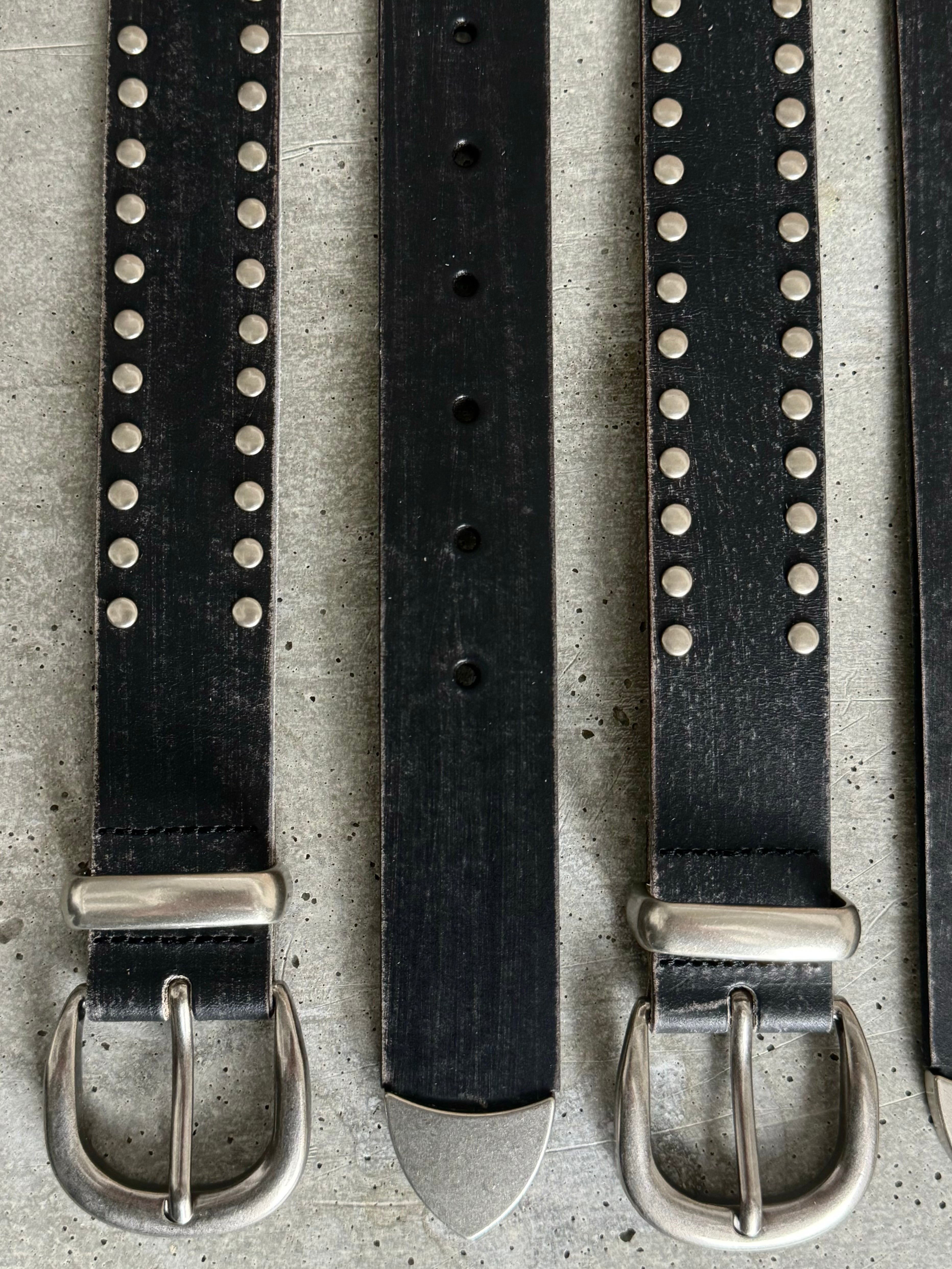 WORN STUDDED LEATHER BELT