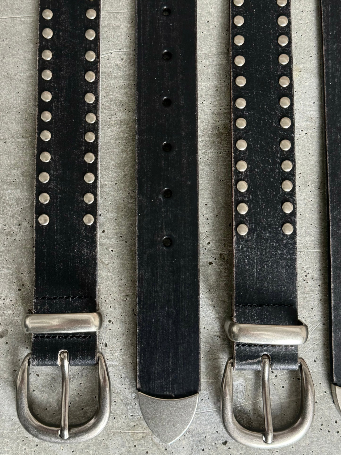 WORN STUDDED LEATHER BELT
