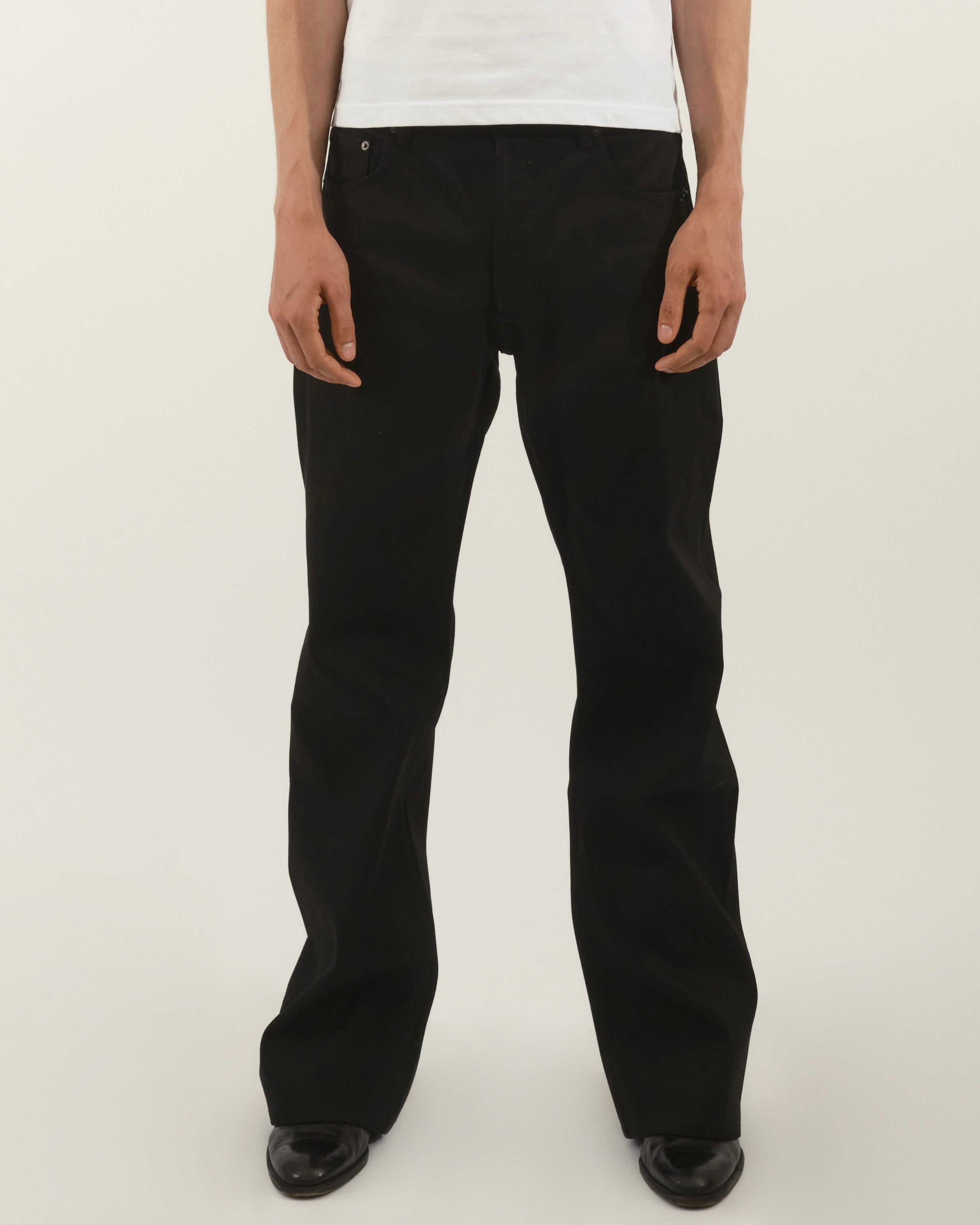 JET BLACK BOOTCUT RAW SELVEDGE DENIM – Ravenue