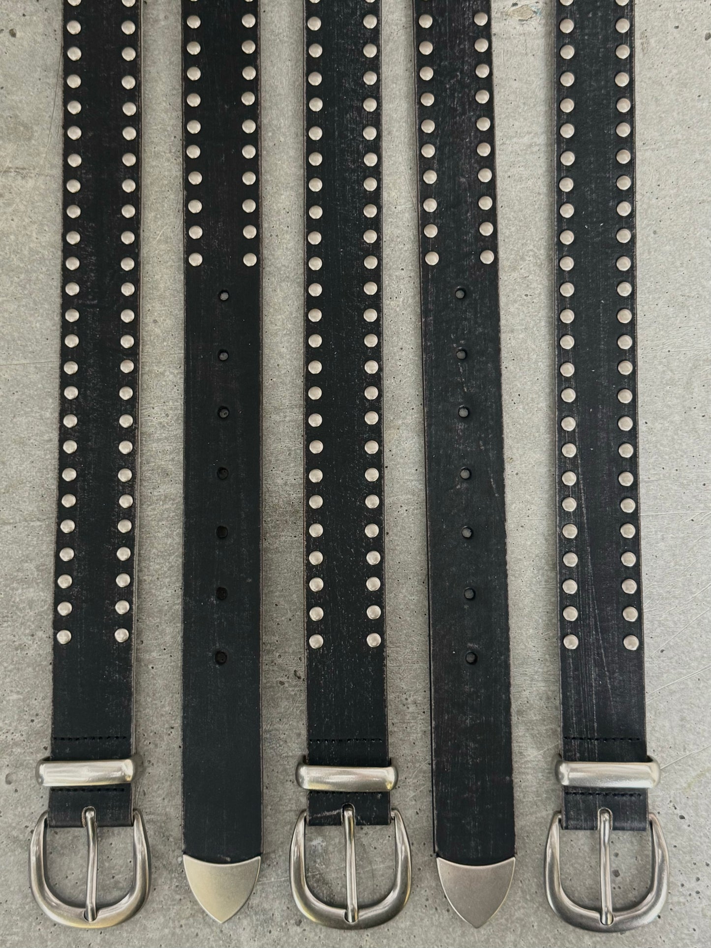 WORN STUDDED LEATHER BELT