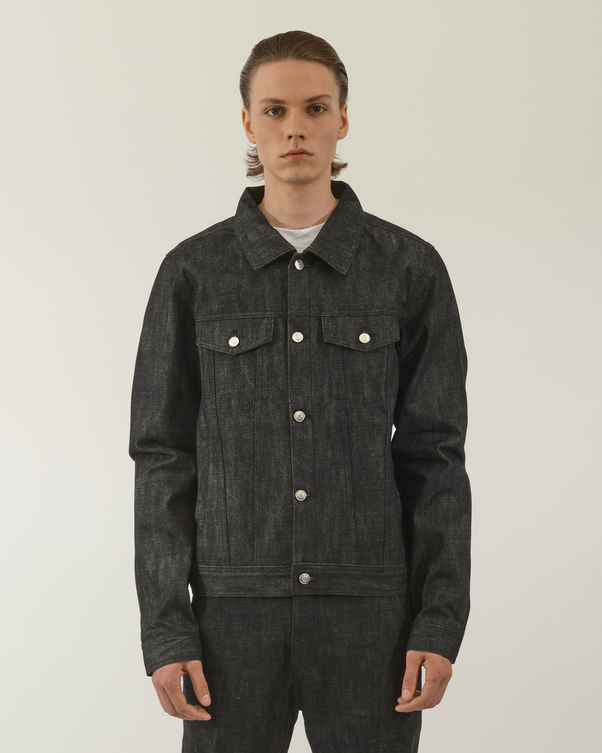 BLACK RAW SELVEDGE DENIM JACKET
