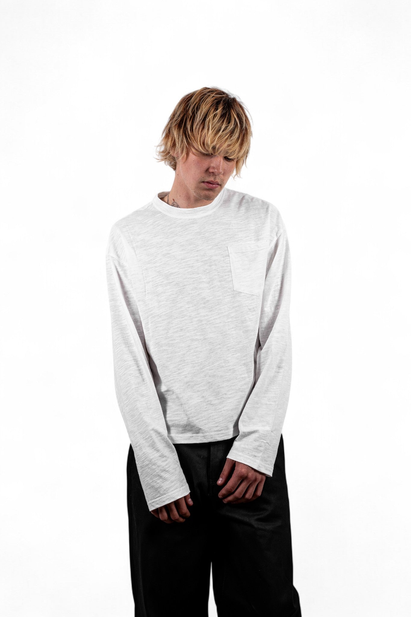 SLUB COTTON LONGSLEEVE WHITE