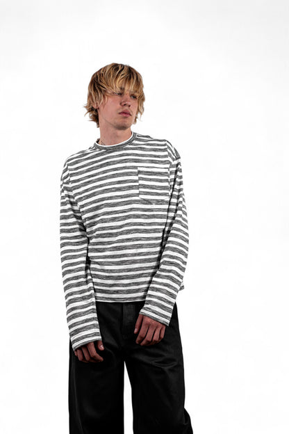 SLUB COTTON LONGSLEEVE STRIPED