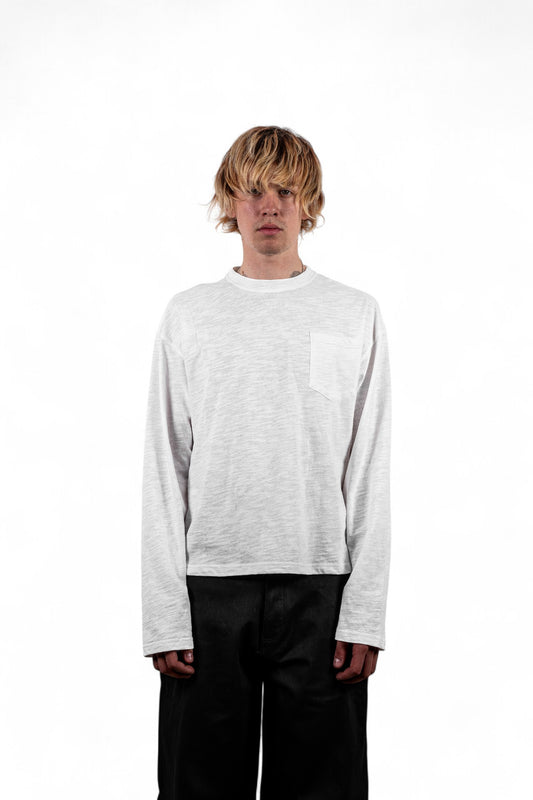 SLUB COTTON LONGSLEEVE WHITE