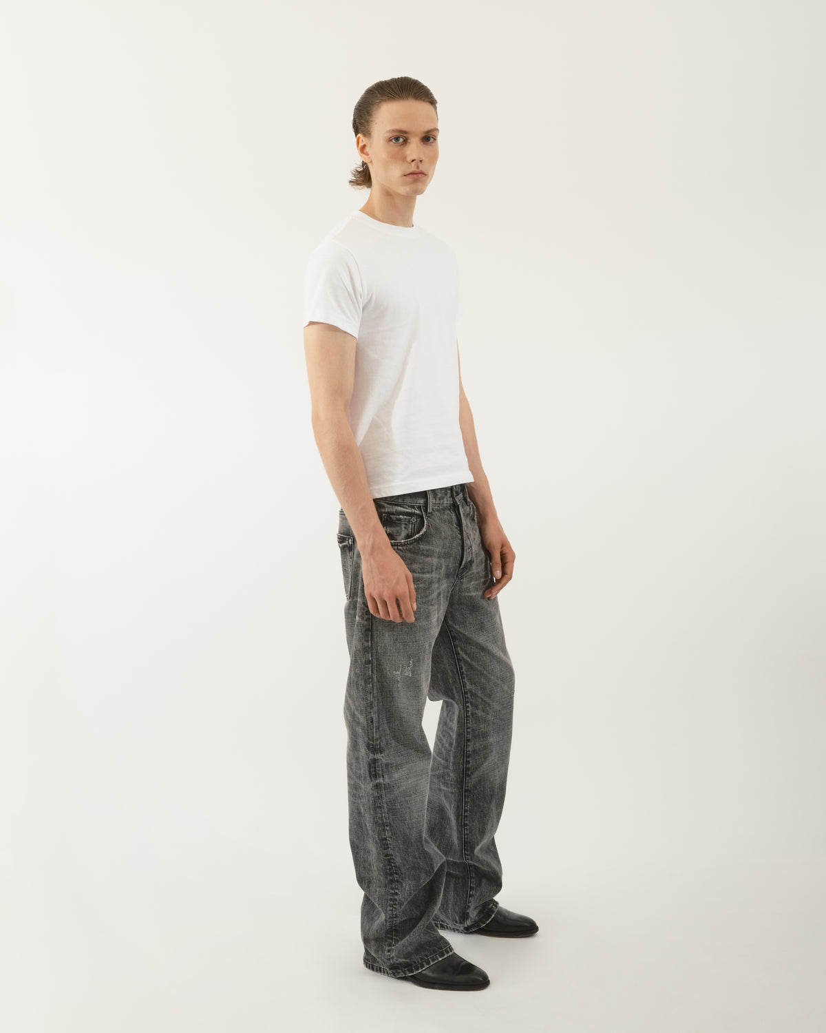 GREY WASHED BOOTCUT DENIM PREORDER