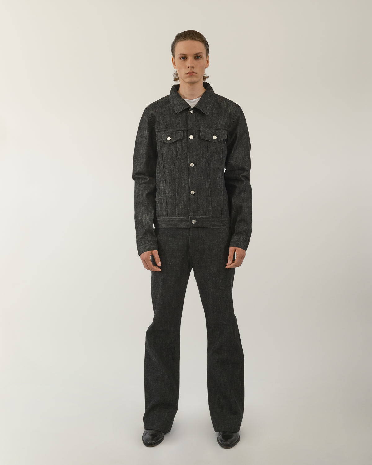 BLACK RAW SELVEDGE DENIM JACKET