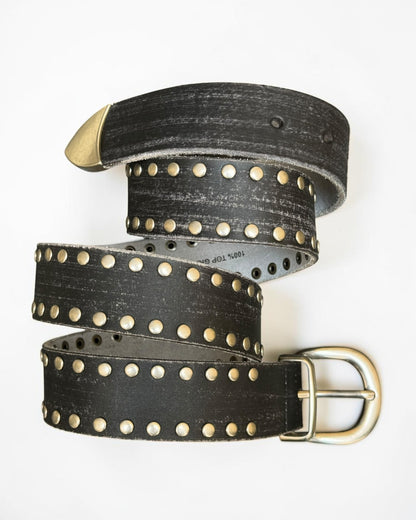 WORN STUDDED LEATHER BELT
