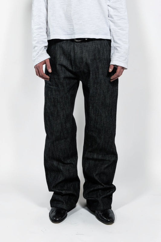 BLACK BOOTCUT RAW DENIM