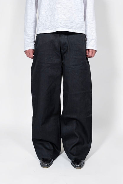 JET BLACK RAW SELVEDGE DENIM JEANS