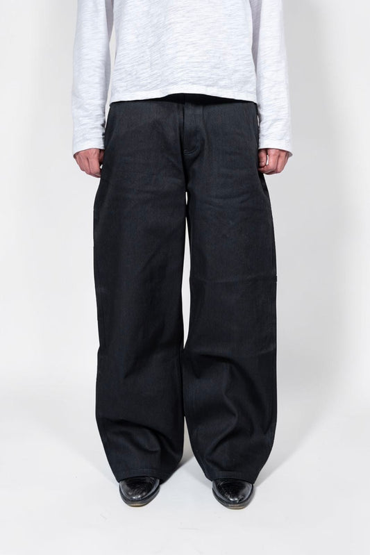 JET BLACK RAW SELVEDGE DENIM JEANS