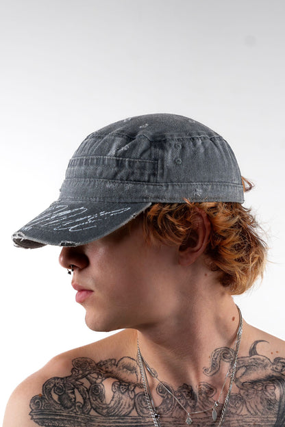 RAVENUE LOGO CADET CAP LIGHT GRAY