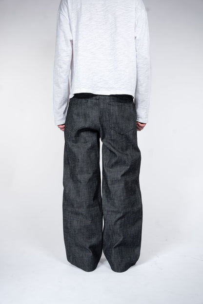 BLACK RAW HEAVYWEIGHT SELVEDGE DENIM JEANS