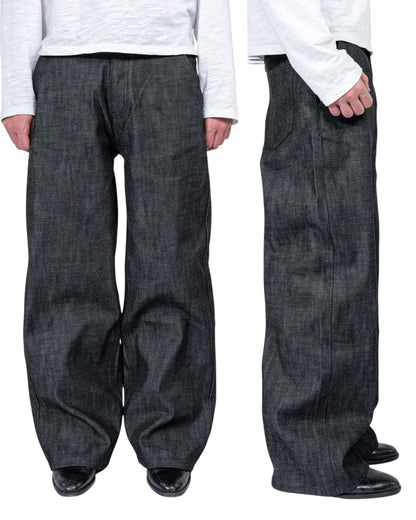 BLACK RAW HEAVYWEIGHT SELVEDGE DENIM JEANS